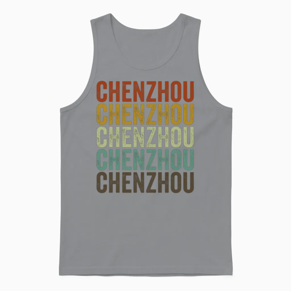 Chenzhou China Retro Vintage Unisex Tank Top - Sport Grey