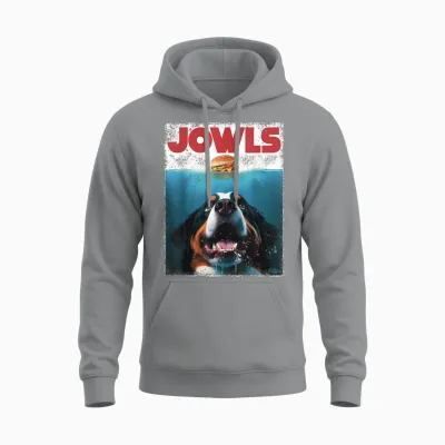 Funny Berner Jowls Burger Bernese Mountain Dog Mom, Dog Dad Unisex Hoodie - Sport Grey
