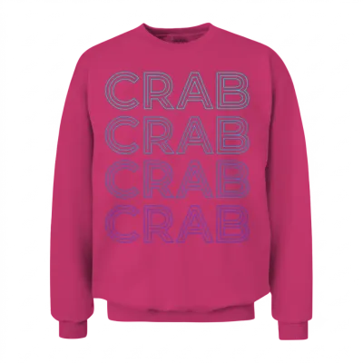 Crab Seafood Retro Unisex Sweatshirt - Heliconia