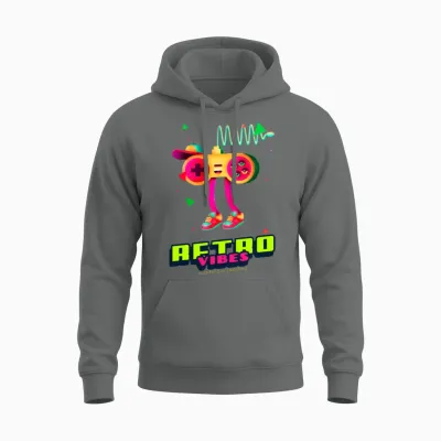 Retro Vibes Nostalgia Loading Unisex Hoodie - Graphite Heather