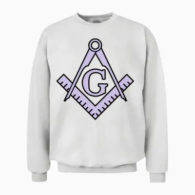Freemason Classic Emblem Unisex Sweatshirt - White