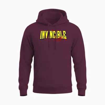 Invincible Bloody Logo Unisex Hoodie - Maroon
