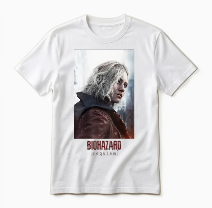 Resident Evil Requiem Grace Art Bp Unisex T-Shirt in White
