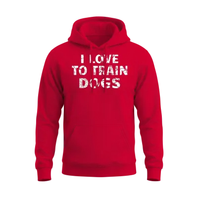 Dog Trainer / Dog Training: I Love to Train Dogs Unisex Hoodie - Red