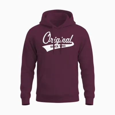 Original Since 1993 (year of Birth, Birthday / W) Unisex Hoodie - Maroon