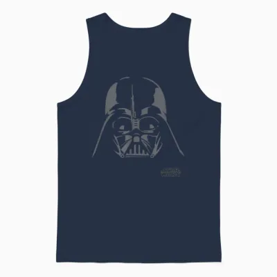 Star Wars Darth Vader Simple Helmet T-Shirt, Black Unisex Tank Top - Navy