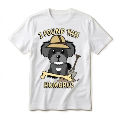Funny Schnauzer Is an Archaeologist Unisex T-Shirt - White