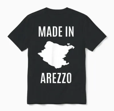 Arezzo Orgoglio Locale Italia Città Travel Souvenir Unisex T-Shirt - Black