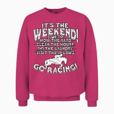 Horse Racing Equestrian Horseback Horse Racer Unisex Sweatshirt - Heliconia