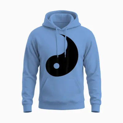Yin – Yin Yang Paar-Kostüm, Brüder Und Schwestern, 1 Paar Unisex Hoodie - Carolina Blue