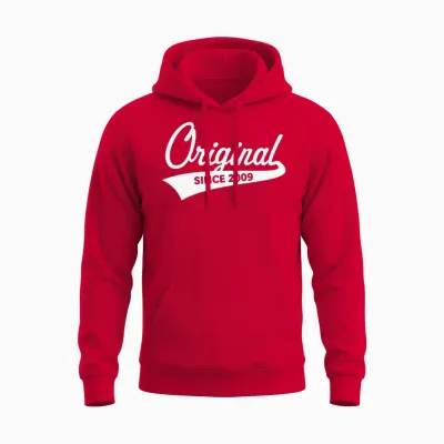 Original Since 2009 (year of Birth, Birthday / W) Unisex Hoodie - Red
