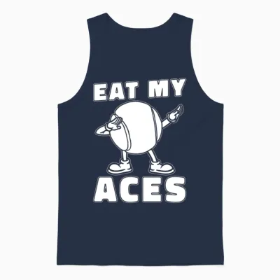 Tennis Funny Unisex Tank Top - Navy