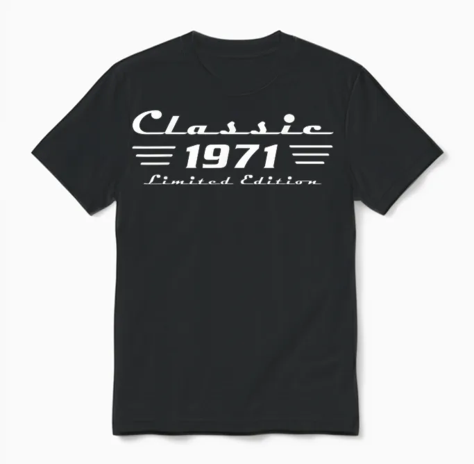 1971 Birthday Man 55th Decoration Funny 55s 55th Birthday Unisex T-Shirt in Black
