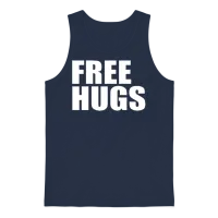 Free Hugs Unisex Tank Top - Navy – 1
