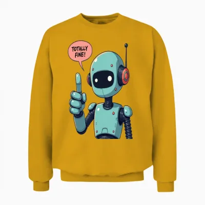 Totally Fine! Sarcastic Meme Collection Unisex Sweatshirt - Gold