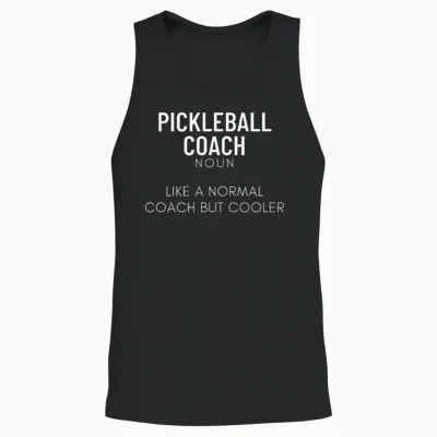 Pickleball Coach Definition Funny Pickleball Unisex Tank Top - Black