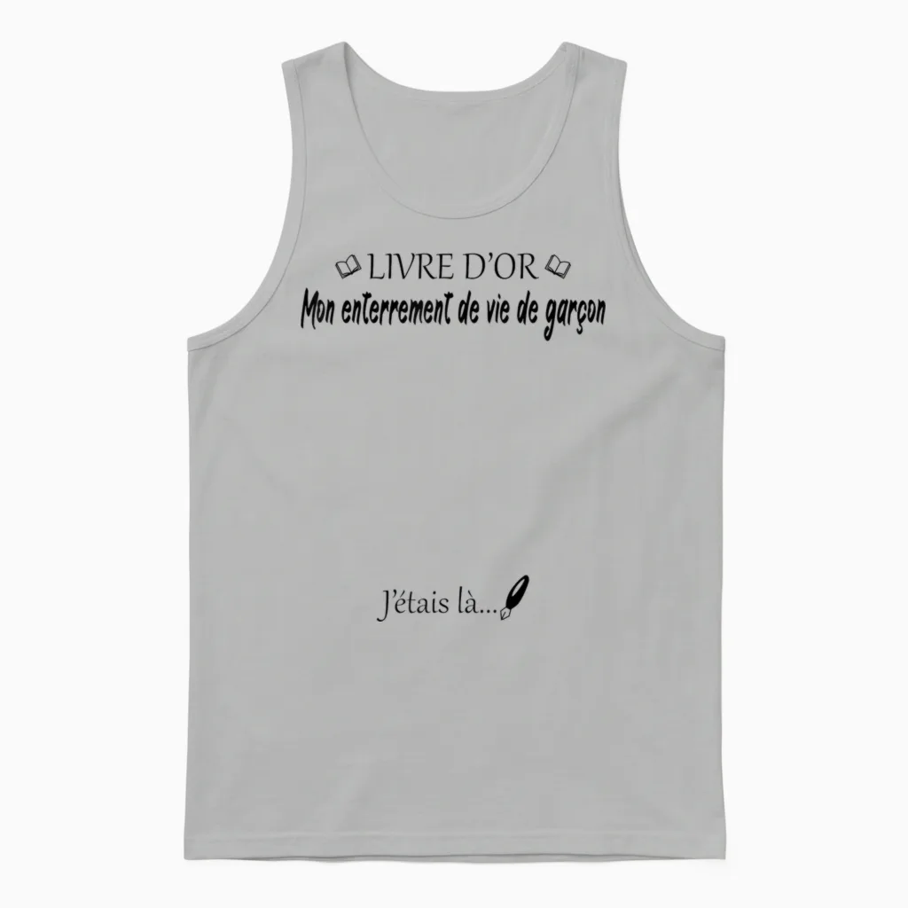 Mon Enterrement De Vie De Garçon Evg Livre D'or Humour Unisex Tank Top in Ash