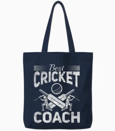 Cricketing Cricket Player - Best Cricket Coach Tote Bags - Navy