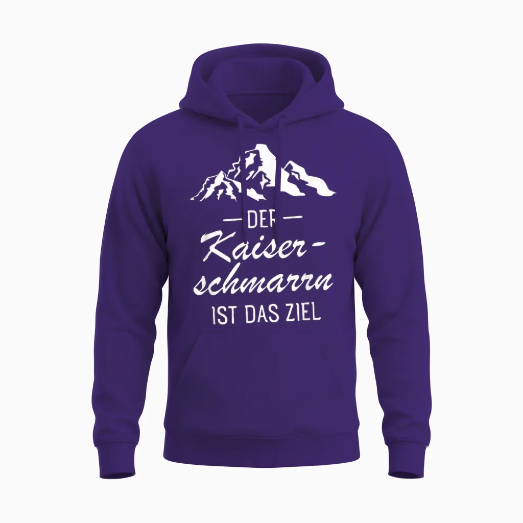 Der Kaiserschmarrn Ist Das Ziel - Wandern Berge Hike Spruch Unisex Hoodie in Purple