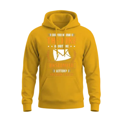Do You Know the Joke About the Unstamped Letter Unisex Hoodie - Gold