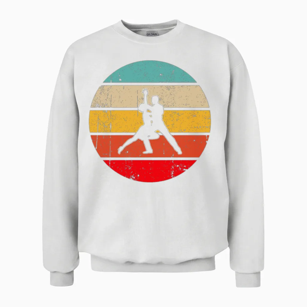 Dance Retro Unisex Sweatshirt in White