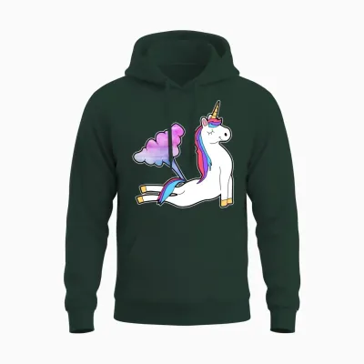 Unicorn Unisex Hoodie - Forest