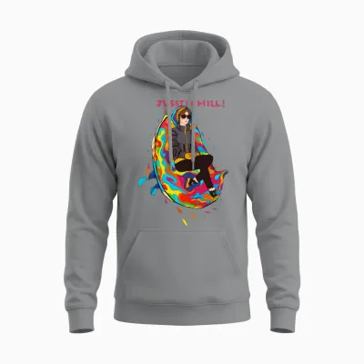 Just Chill Retro V2 Unisex Hoodie - Sport Grey