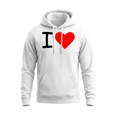 I Heart Unisex Hoodie - White