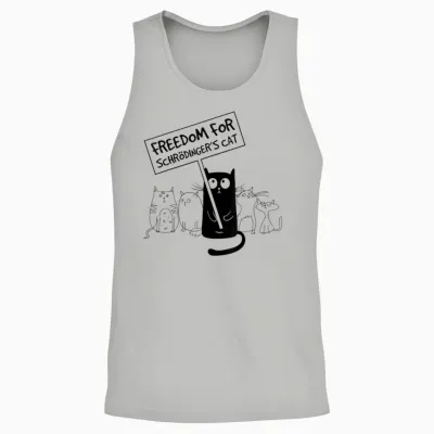 Freedom for Schrödinger's Cat a Funny Cat That Says Nerd Unisex Tank Top - Ash