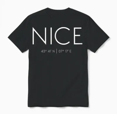 Nice, France, Alpes-Côte D'azur, French Riviera, Europe T-Shirt, Black, S Unisex T-Shirt - Black