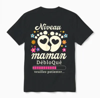 Bientôt Maman 2027 Annonce Humour, Cadeau Future Maman 2027 Unisex T-Shirt - Black