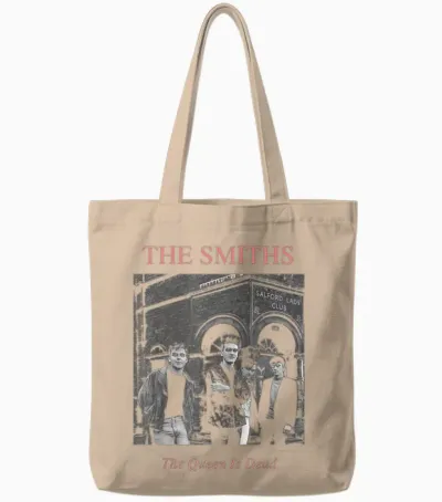 The Smiths the Queen Is Dead Salford Lads by Stephen Wright Tote Bags - Natural