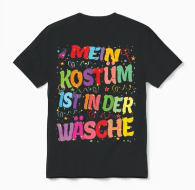 Carnival Costume My Costume Is in the Laundry Fancy Dress Hits Unisex T-Shirt - Black