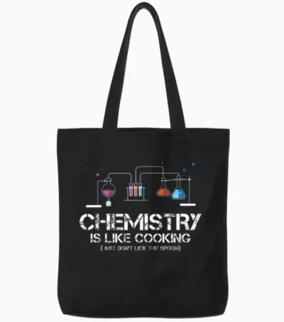 Chemistry Cooking Tote Bags - Black