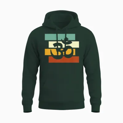 Meditation Retro Unisex Hoodie - Forest