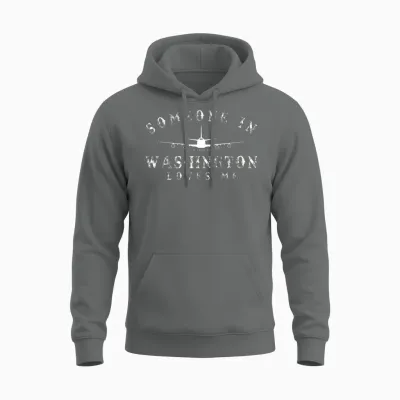 Someone in Washington Loves Me Unisex Hoodie - Graphite Heather