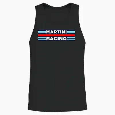 Martini Racing Retro Unisex Tank Top - Black
