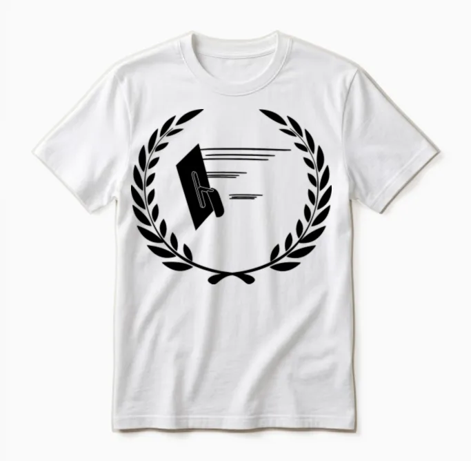 Laurel Wreath Plastering Unisex T-Shirt in White