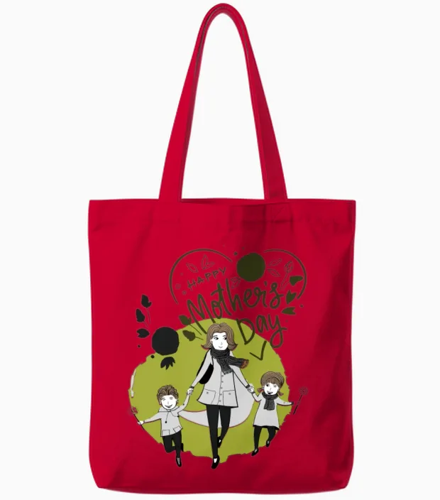 Mothers Day - Mom Tote Bags in Red