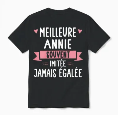 Unique Woman Humour Gift Personalized Name Annie Unisex T-Shirt - Black