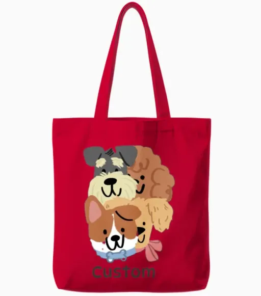 Custom Tote Bags in Red