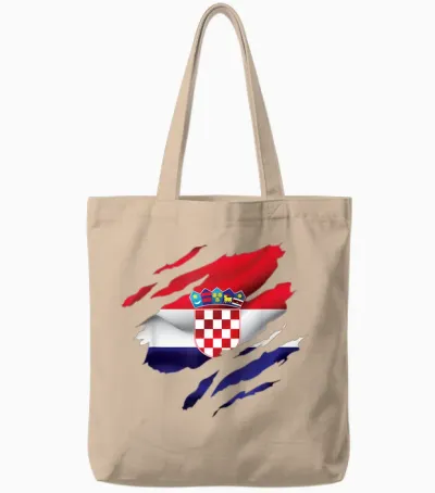 Kroatien Flagge Kroatisch Croatia Kinder Kroatien Hrvatska Tote Bags - Natural