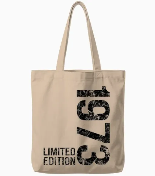 52 Years Birthday Man Woman Vintage 1973 Tote Bags in Natural