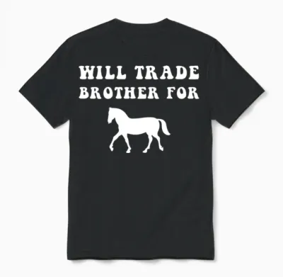 Funny Horse Animal, Horse Lover, Brother Gifts Unisex T-Shirt - Black