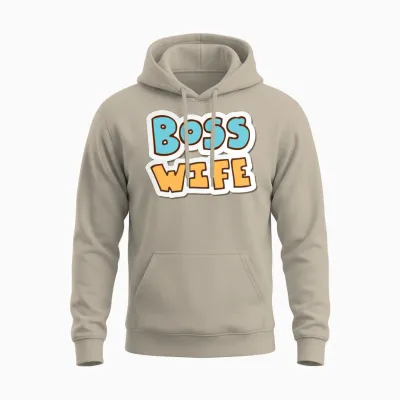 Boss Wife Quote Unisex Hoodie - Sand
