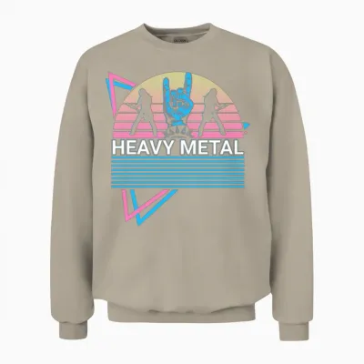 Heavy Metal Retro Unisex Sweatshirt - Sand