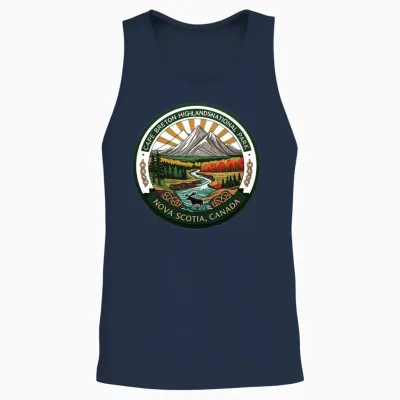 Cape Breton Highlands National Park Logo Unisex Tank Top - Navy