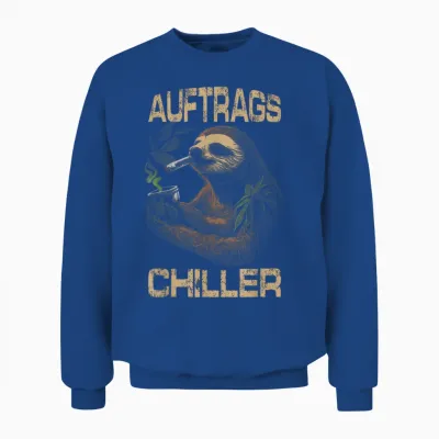 Auftragschiller Sloth Saying Stiffer Costume Cannabis Hemp Unisex Sweatshirt - Royal