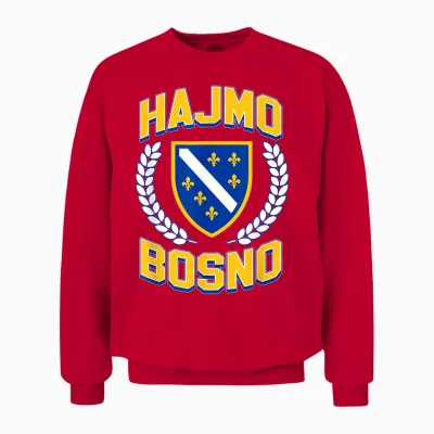 Hajmo Bosno Bosnische Flagge Bosnien Bih Bosna I Herzegovina Unisex Sweatshirt - Red