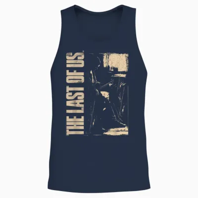 The Last of Us Ellie with Guitar Edgy Video Game Unisex Tank Top - Navy